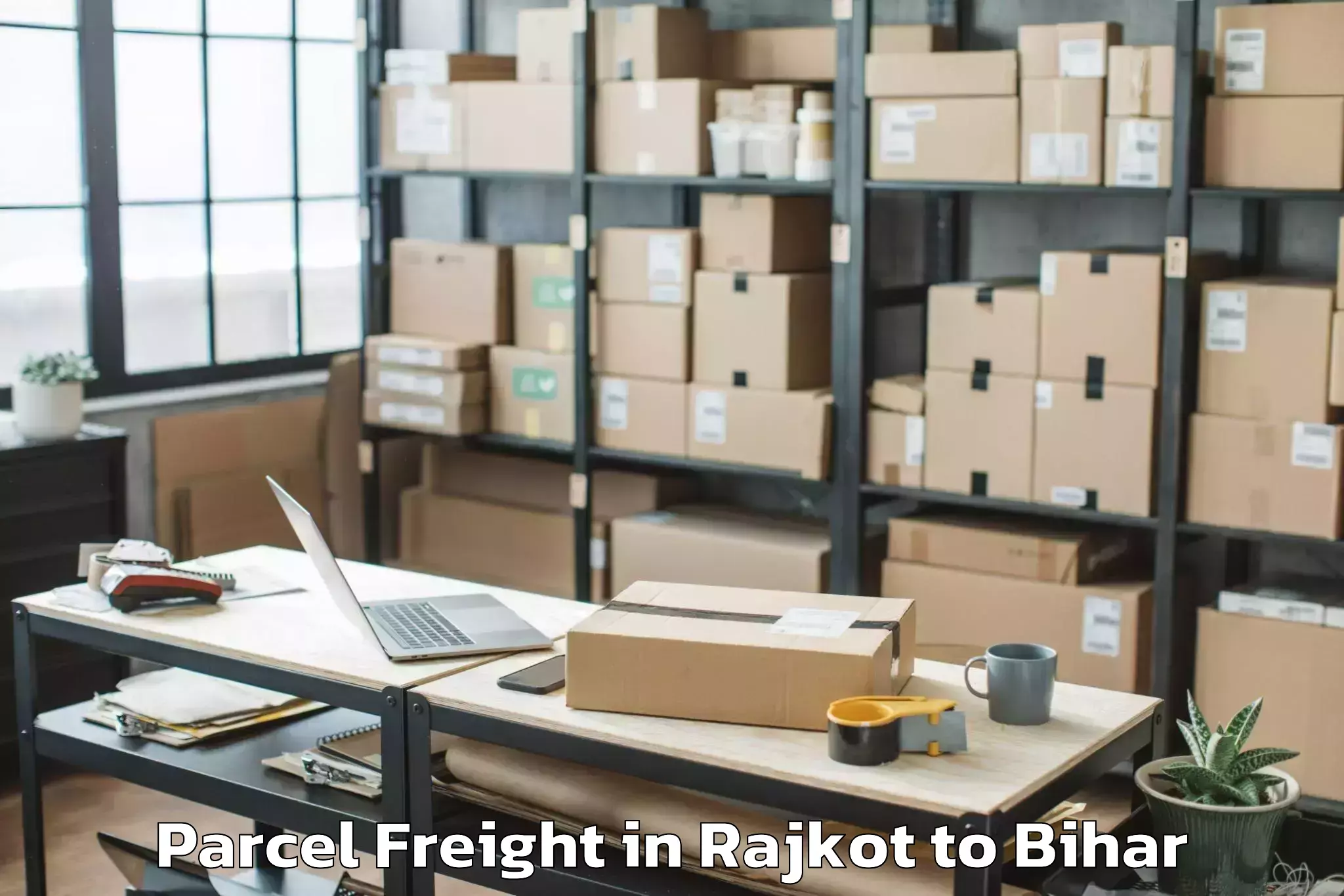 Top Rajkot to Tilka Manjhi Bhagalpur Univers Parcel Freight Available